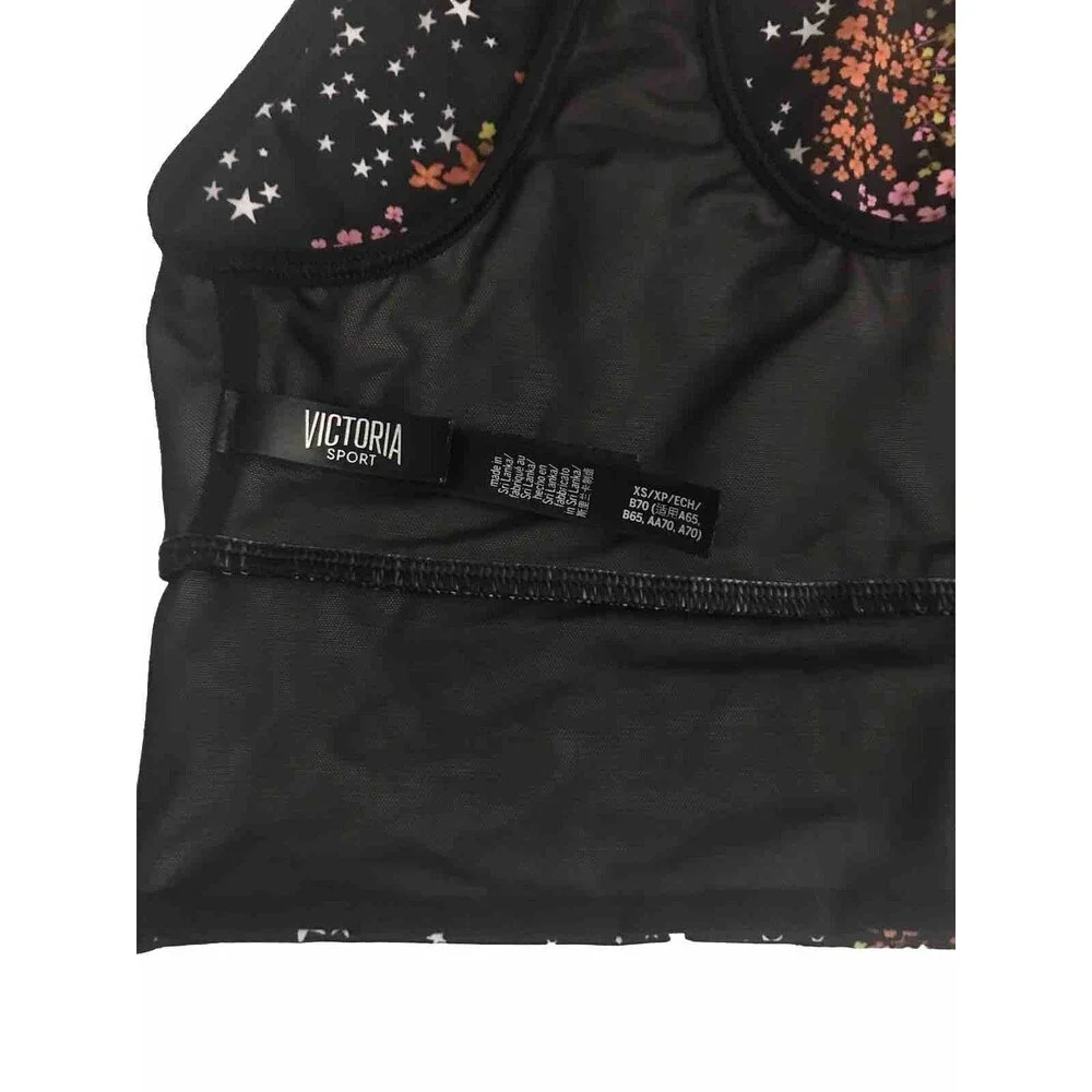 Victoria Sport Black Floral Tan/k Bra Size XS/XP